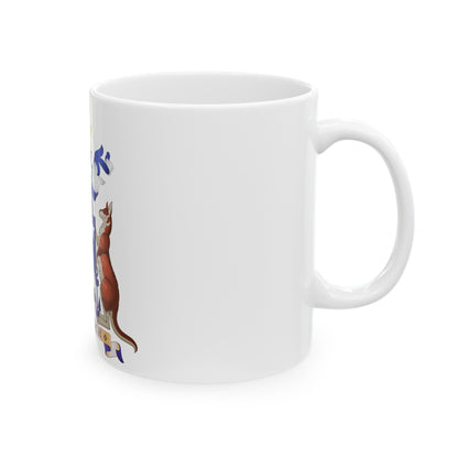 Coat of arms of Norfolk Island - White Coffee Mug-The Sticker Space