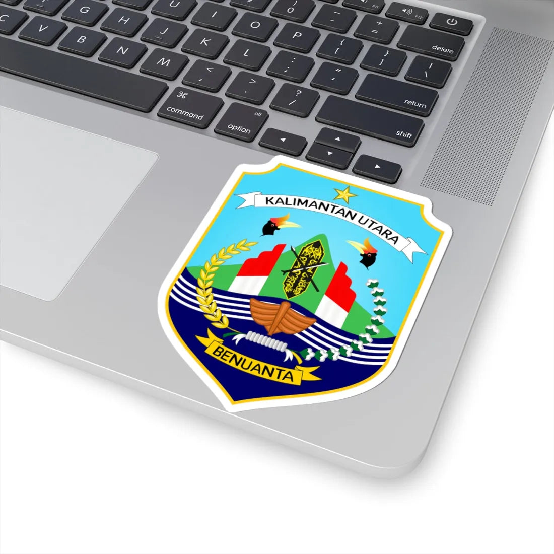 Coat of arms of North Kalimantan 2021 version (Indonesia) (Coat of Arms) STICKER Vinyl Kiss-Cut Decal - The Sticker Space