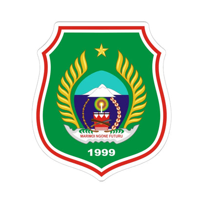 Coat of arms of North Maluku (Indonesia) (Coat of Arms) STICKER Vinyl Kiss-Cut Decal 6 Inch White - The Sticker Space