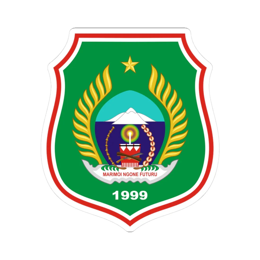 Coat of arms of North Maluku (Indonesia) (Coat of Arms) STICKER Vinyl Kiss-Cut Decal - The Sticker Space