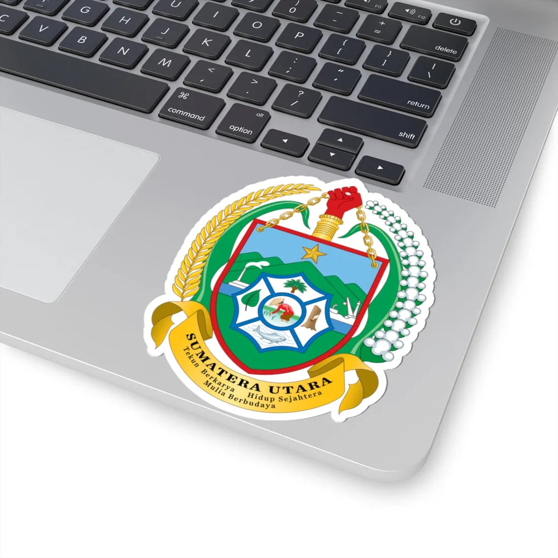 Coat of arms of North Sumatra (Indonesia) (Coat of Arms) STICKER Vinyl Kiss-Cut Decal - The Sticker Space