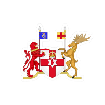 Coat of Arms of Northern Ireland (United Kingdom) (Coat of Arms) STICKER Vinyl Kiss-Cut Decal 2 Inch White - The Sticker Space