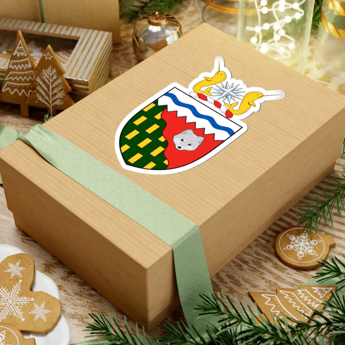 Coat of arms of Northwest Territories (Canada) (Coat of Arms) STICKER Vinyl Kiss-Cut Decal - The Sticker Space