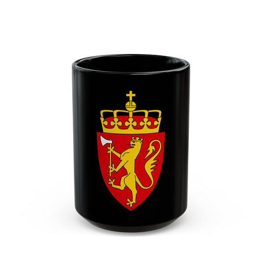 Coat of arms of Norway - Black Coffee Mug-15oz-The Sticker Space