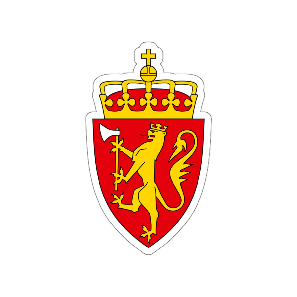 Coat of arms of Norway STICKER Vinyl Die-Cut Decal-White-The Sticker Space