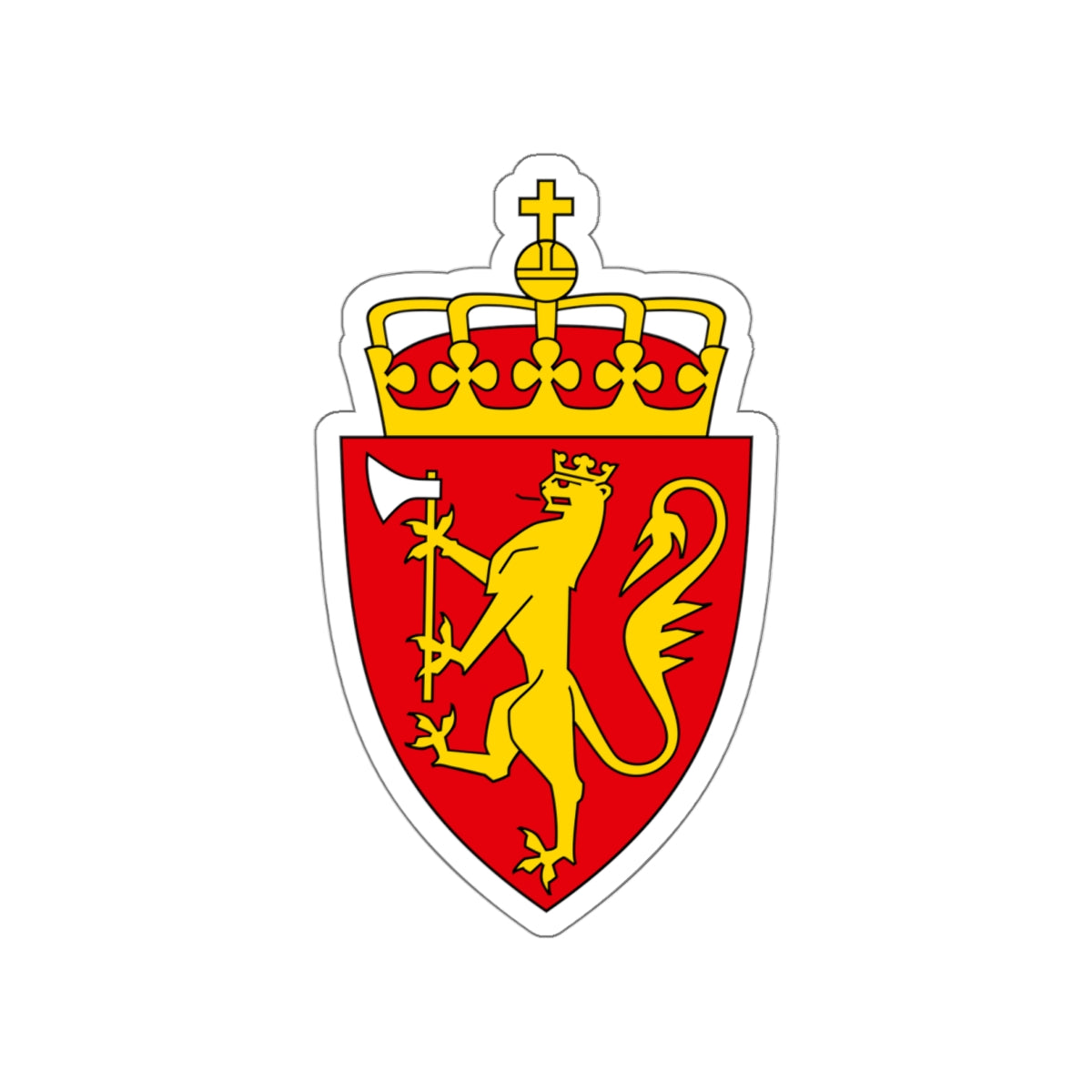 Coat of arms of Norway STICKER Vinyl Die-Cut Decal-White-The Sticker Space