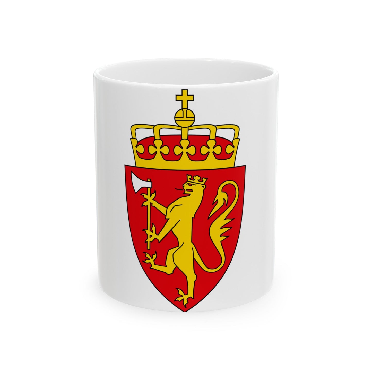 Coat of arms of Norway - White Coffee Mug-11oz-The Sticker Space