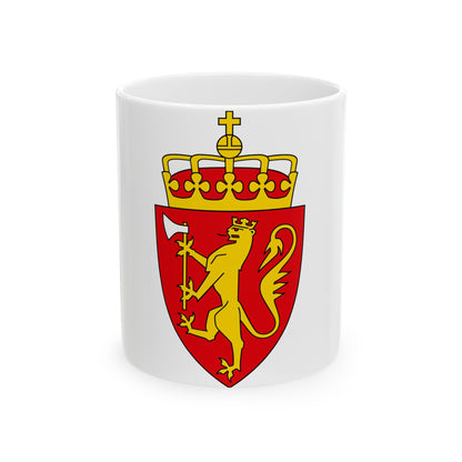 Coat of arms of Norway - White Coffee Mug-11oz-The Sticker Space