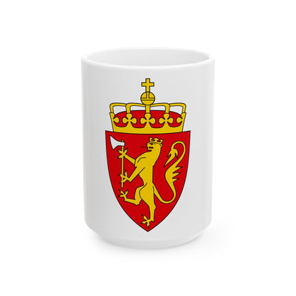 Coat of arms of Norway - White Coffee Mug-15oz-The Sticker Space