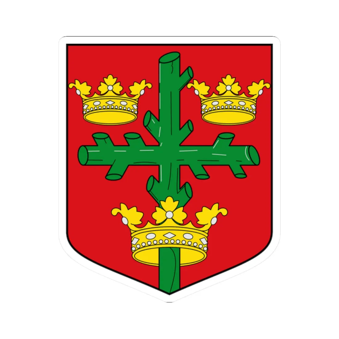 Coat of arms of Nottingham (England) (Coat of Arms) STICKER Vinyl Kiss-Cut Decal 2 Inch White - The Sticker Space