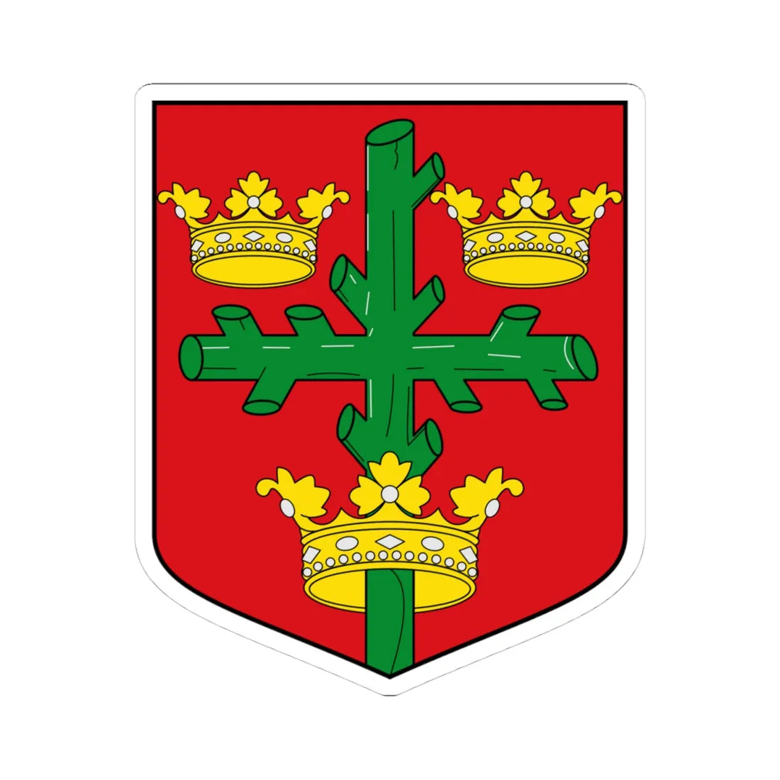 Coat of arms of Nottingham (England) (Coat of Arms) STICKER Vinyl Kiss-Cut Decal 4 Inch White - The Sticker Space