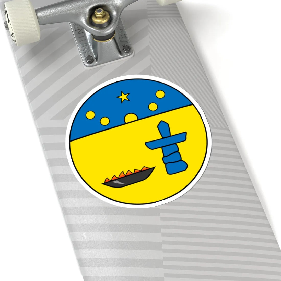 Coat of arms of Nunavut escutcheon (Canada) (Coat of Arms) STICKER Vinyl Kiss-Cut Decal - The Sticker Space