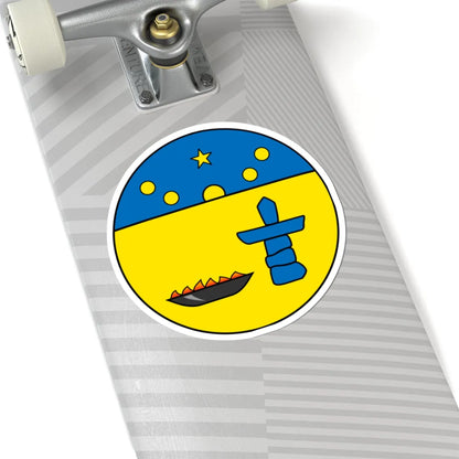 Coat of arms of Nunavut escutcheon (Canada) (Coat of Arms) STICKER Vinyl Kiss-Cut Decal - The Sticker Space