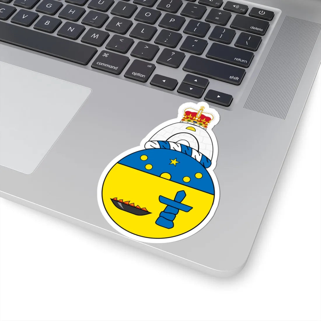 Coat of arms of Nunavut incomplete (Canada) (Coat of Arms) STICKER Vinyl Kiss-Cut Decal - The Sticker Space