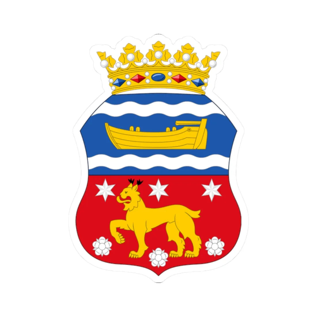 Coat of Arms of Nyland-Tavastia Province (Finland) (Coat of Arms) STICKER Vinyl Kiss-Cut Decal 2 Inch White - The Sticker Space