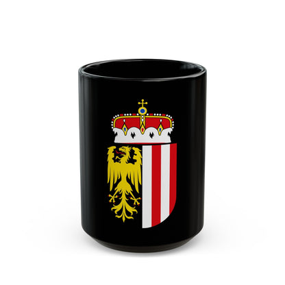 Coat of Arms of Oberoesterreich Austria - Black Coffee Mug-15oz-The Sticker Space