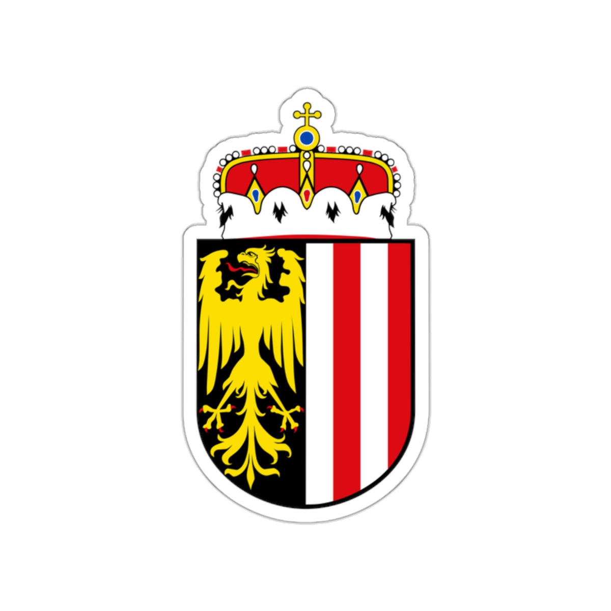 Coat of Arms of Oberoesterreich Austria STICKER Vinyl Die-Cut Decal-White-The Sticker Space