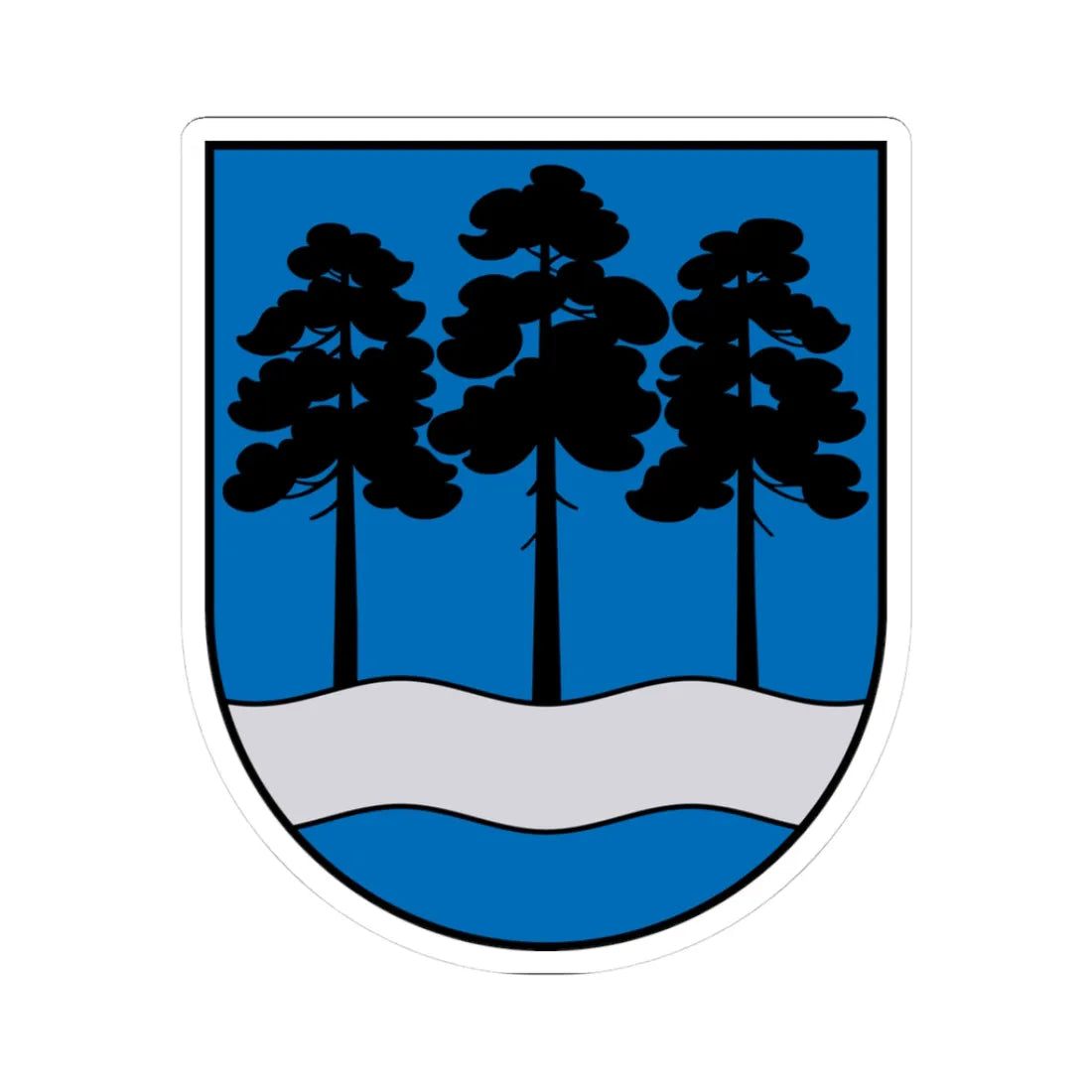 Coat of Arms of Ogre (Latvia) (Coat of Arms) STICKER Vinyl Kiss-Cut Decal 3 Inch White - The Sticker Space