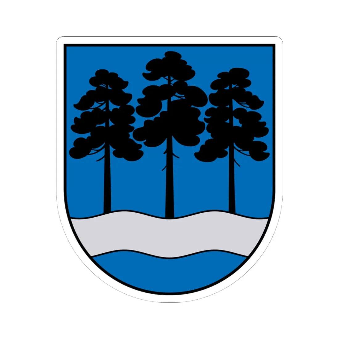 Coat of Arms of Ogre (Latvia) (Coat of Arms) STICKER Vinyl Kiss-Cut Decal 4 Inch White - The Sticker Space