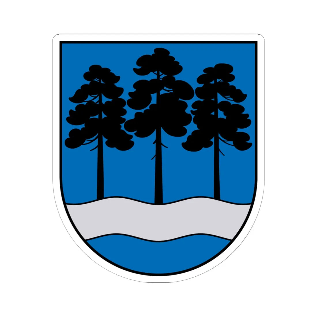 Coat of Arms of Ogre (Latvia) (Coat of Arms) STICKER Vinyl Kiss-Cut Decal 6 Inch White - The Sticker Space