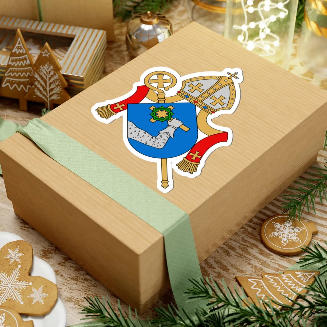 Coat of arms of Olaus Magni (Finland) (Coat of Arms) STICKER Vinyl Kiss-Cut Decal - The Sticker Space