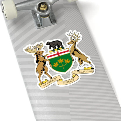 Coat of arms of Ontario Canada (Canada) (Coat of Arms) STICKER Vinyl Kiss-Cut Decal - The Sticker Space