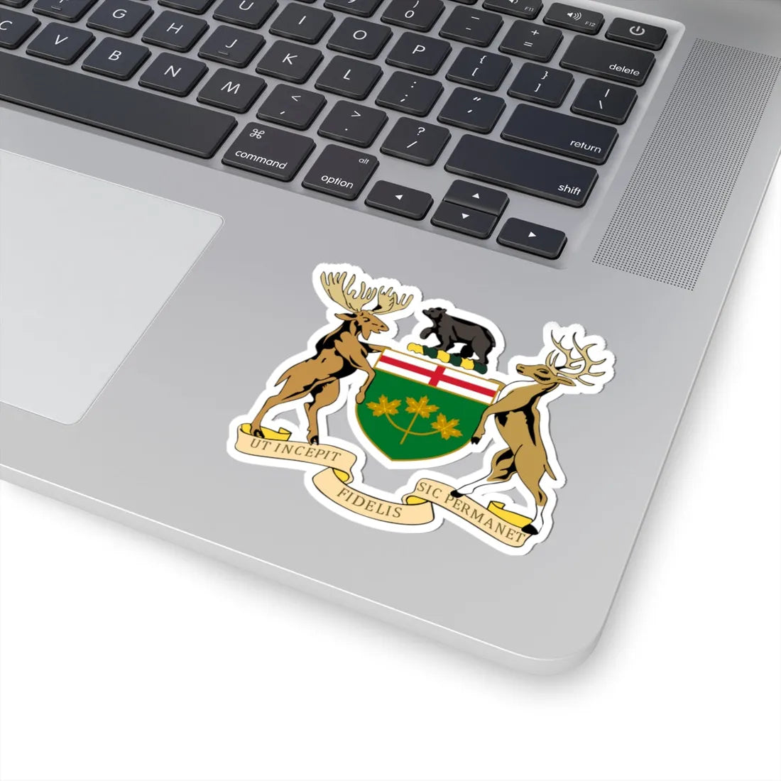 Coat of arms of Ontario Canada (Canada) (Coat of Arms) STICKER Vinyl Kiss-Cut Decal - The Sticker Space
