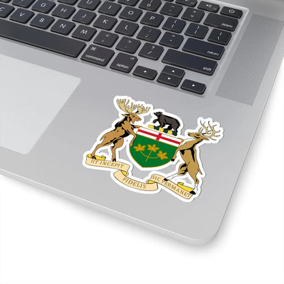 Coat of arms of Ontario Canada (Canada) (Coat of Arms) STICKER Vinyl Kiss-Cut Decal - The Sticker Space