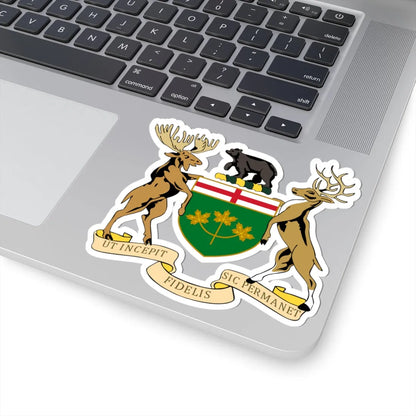 Coat of arms of Ontario Canada (Canada) (Coat of Arms) STICKER Vinyl Kiss-Cut Decal - The Sticker Space
