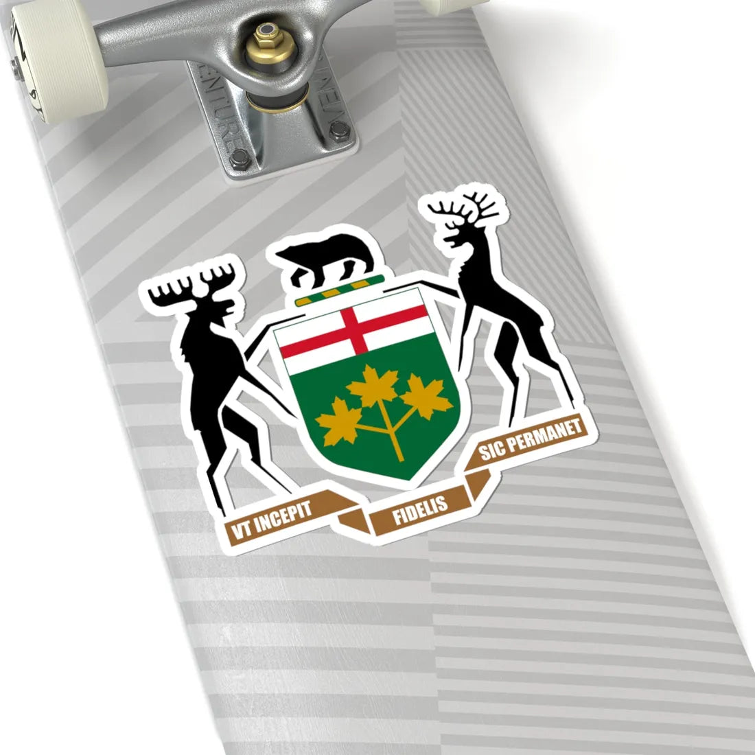 Coat of arms of Ontario HM Government (Canada) (Coat of Arms) STICKER Vinyl Kiss-Cut Decal - The Sticker Space