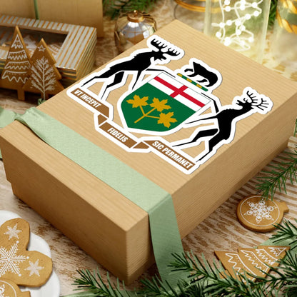 Coat of arms of Ontario HM Government (Canada) (Coat of Arms) STICKER Vinyl Kiss-Cut Decal - The Sticker Space