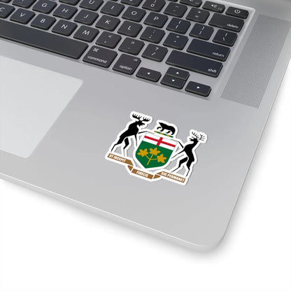 Coat of arms of Ontario HM Government (Canada) (Coat of Arms) STICKER Vinyl Kiss-Cut Decal - The Sticker Space