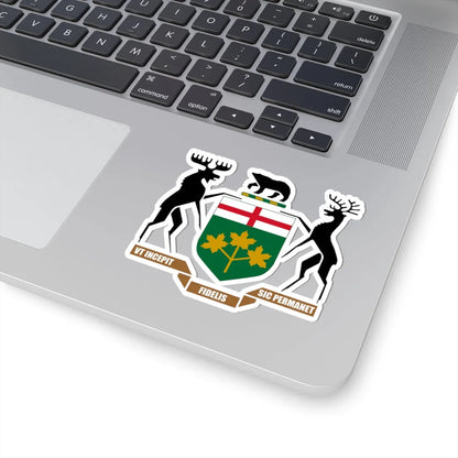 Coat of arms of Ontario HM Government (Canada) (Coat of Arms) STICKER Vinyl Kiss-Cut Decal - The Sticker Space