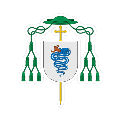 Coat of arms of Ortensio Visconti (Italy) (Coat of Arms) STICKER Vinyl Kiss-Cut Decal 3 Inch White - The Sticker Space