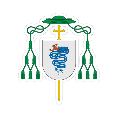 Coat of arms of Ortensio Visconti (Italy) (Coat of Arms) STICKER Vinyl Kiss-Cut Decal 4 Inch White - The Sticker Space