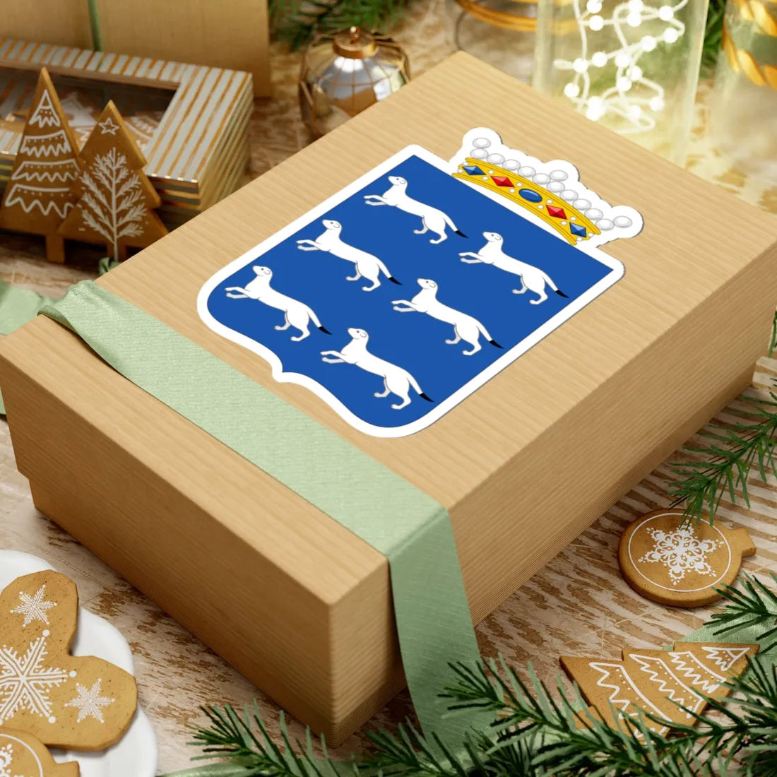 Coat of Arms of Oulu Province (Finland) (Coat of Arms) STICKER Vinyl Kiss-Cut Decal - The Sticker Space