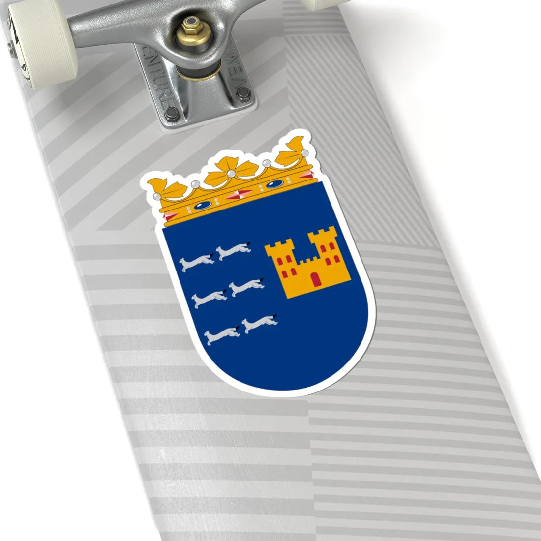 Coat of arms of Oulu Province newer (Finland) (Coat of Arms) STICKER Vinyl Kiss-Cut Decal - The Sticker Space