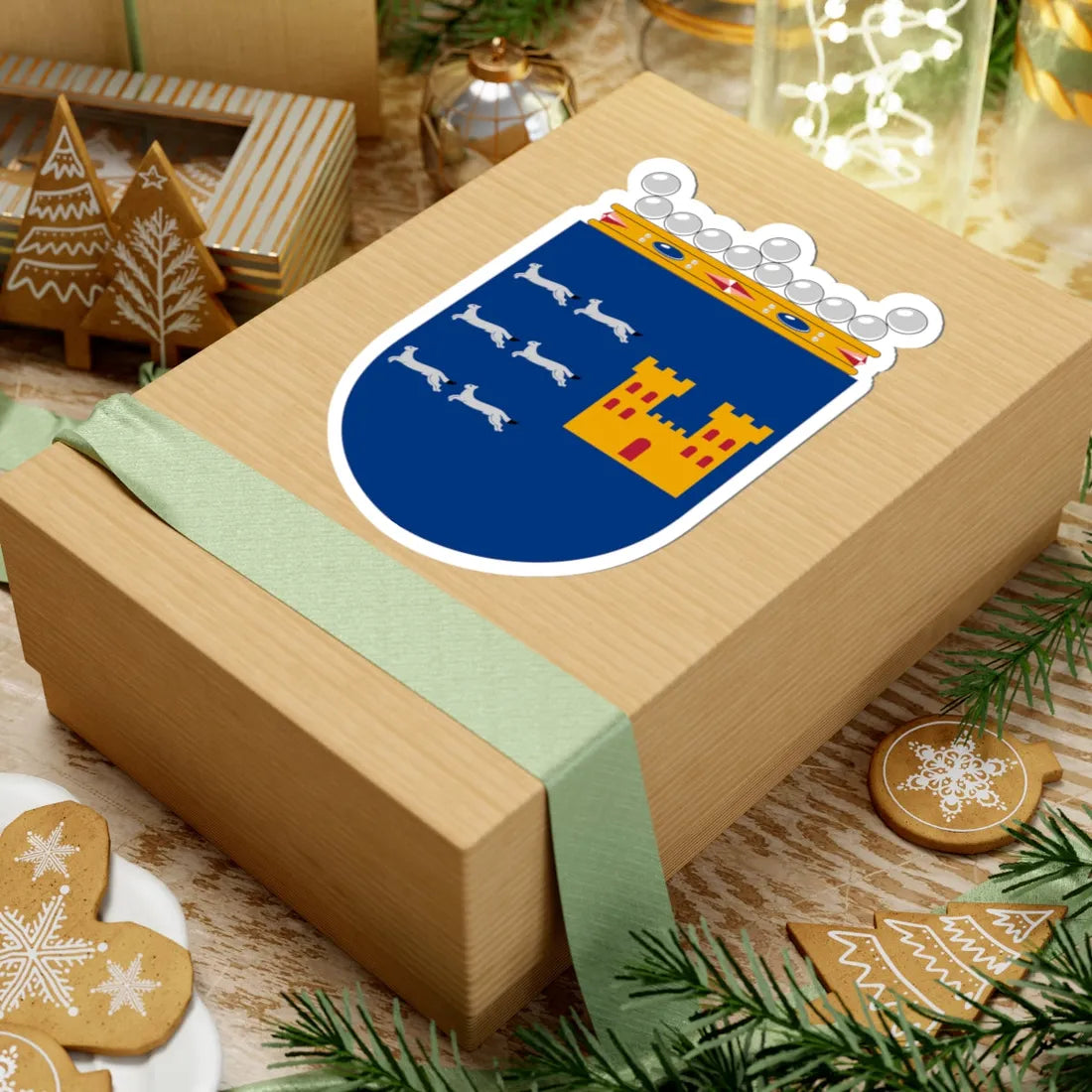 Coat of arms of Oulu Province older (Finland) (Coat of Arms) STICKER Vinyl Kiss-Cut Decal - The Sticker Space