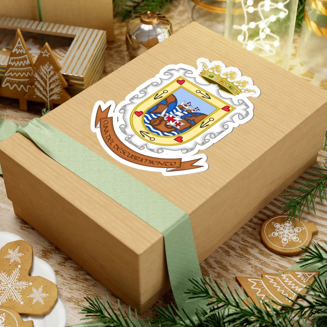 Coat of Arms of Palos de la Frontera (Spain) (Coat of Arms) STICKER Vinyl Kiss-Cut Decal - The Sticker Space