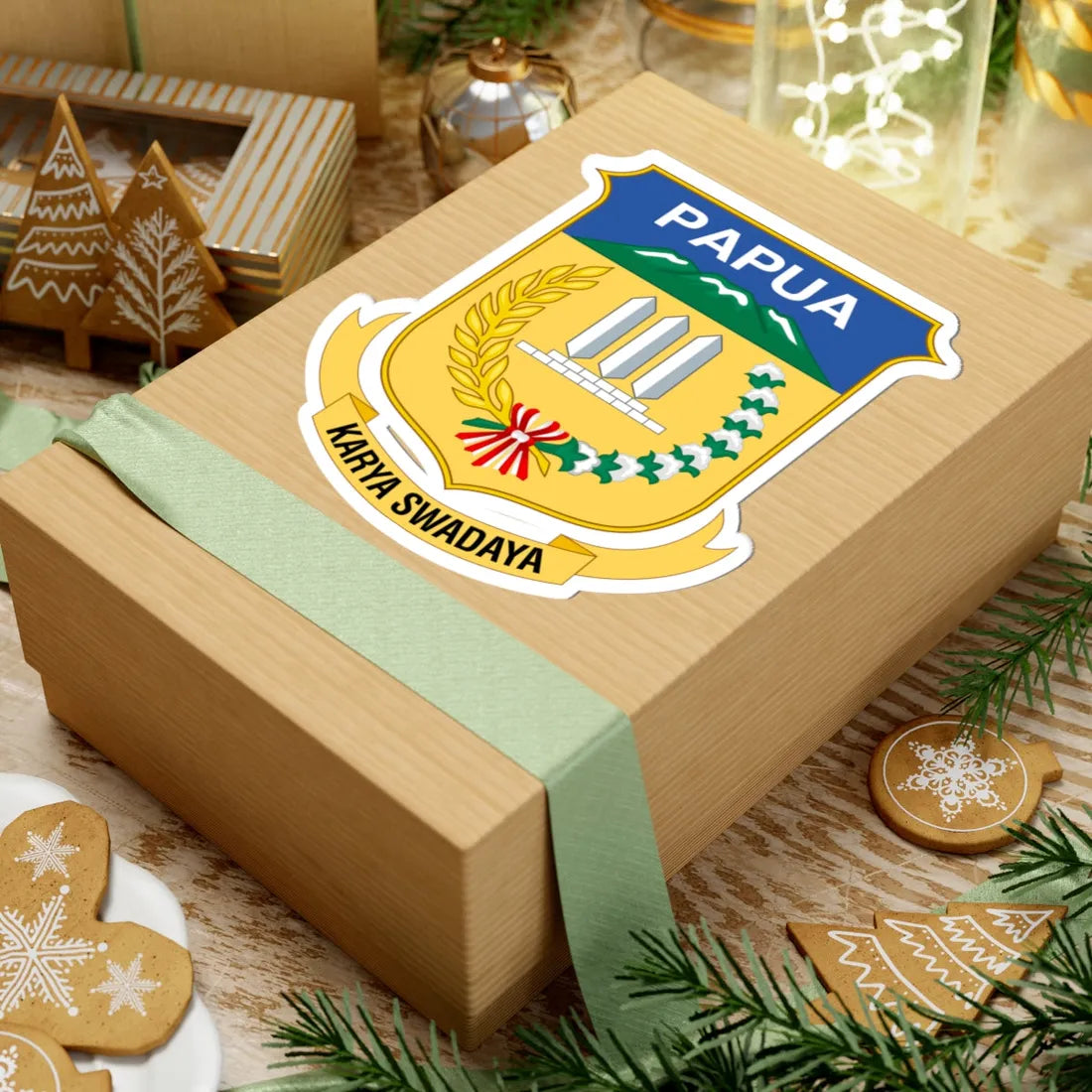 Coat of arms of Papua 2 (Indonesia) (Coat of Arms) STICKER Vinyl Kiss-Cut Decal - The Sticker Space