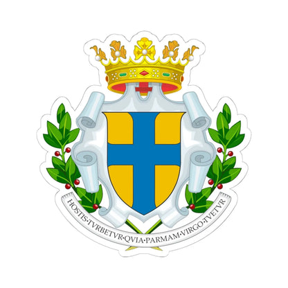 Coat of arms of Parma (Italy) (Coat of Arms) STICKER Vinyl Kiss-Cut Decal 6 Inch White - The Sticker Space