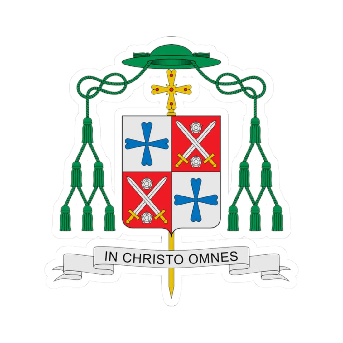 Coat of arms of Paul Verschuren (Finland) (Coat of Arms) STICKER Vinyl Kiss-Cut Decal 2 Inch White - The Sticker Space