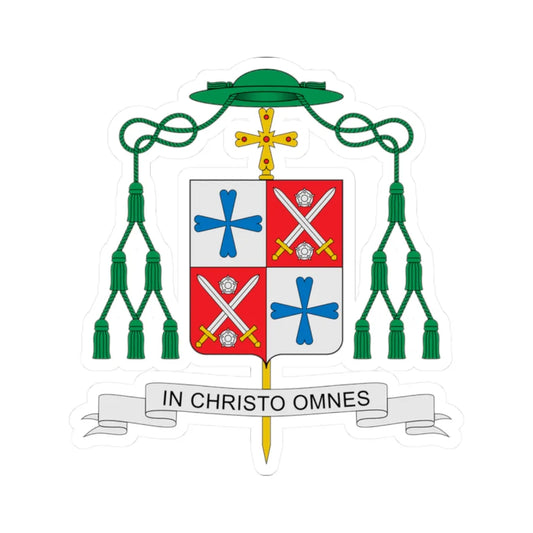 Coat of arms of Paul Verschuren (Finland) (Coat of Arms) STICKER Vinyl Kiss-Cut Decal 2 Inch White - The Sticker Space