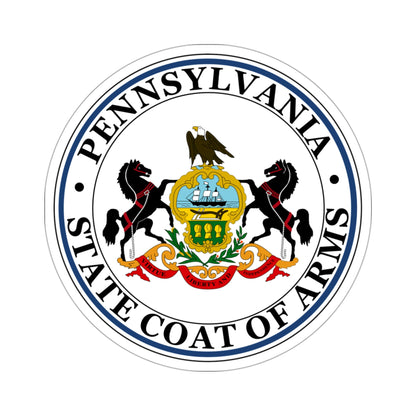 Coat of arms of Pennsylvania STICKER Vinyl Die-Cut Decal-3 Inch-The Sticker Space