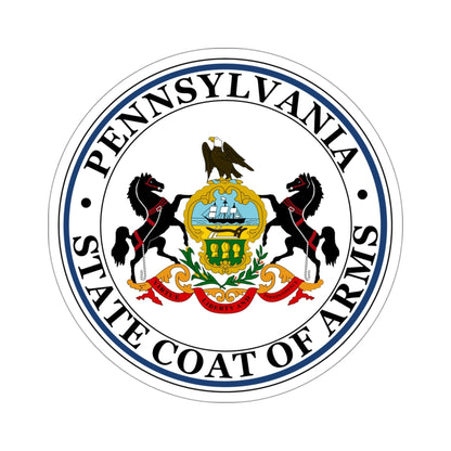 Coat of arms of Pennsylvania STICKER Vinyl Die-Cut Decal-4 Inch-The Sticker Space