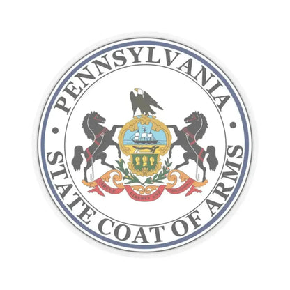 Coat of arms of Pennsylvania - STICKER Vinyl Kiss-Cut Decal 2 Inch Transparent - The Sticker Space