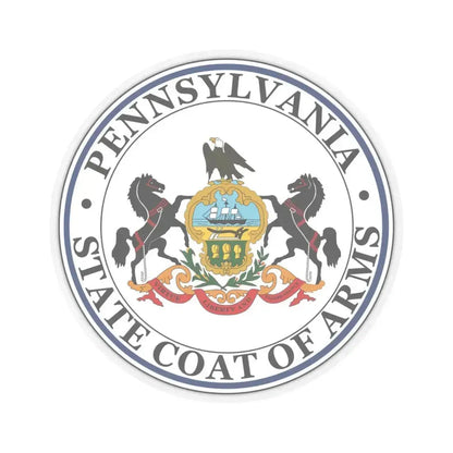 Coat of arms of Pennsylvania - STICKER Vinyl Kiss-Cut Decal 4 Inch Transparent - The Sticker Space