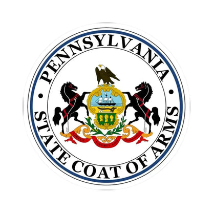 Coat of arms of Pennsylvania - STICKER Vinyl Kiss-Cut Decal - The Sticker Space