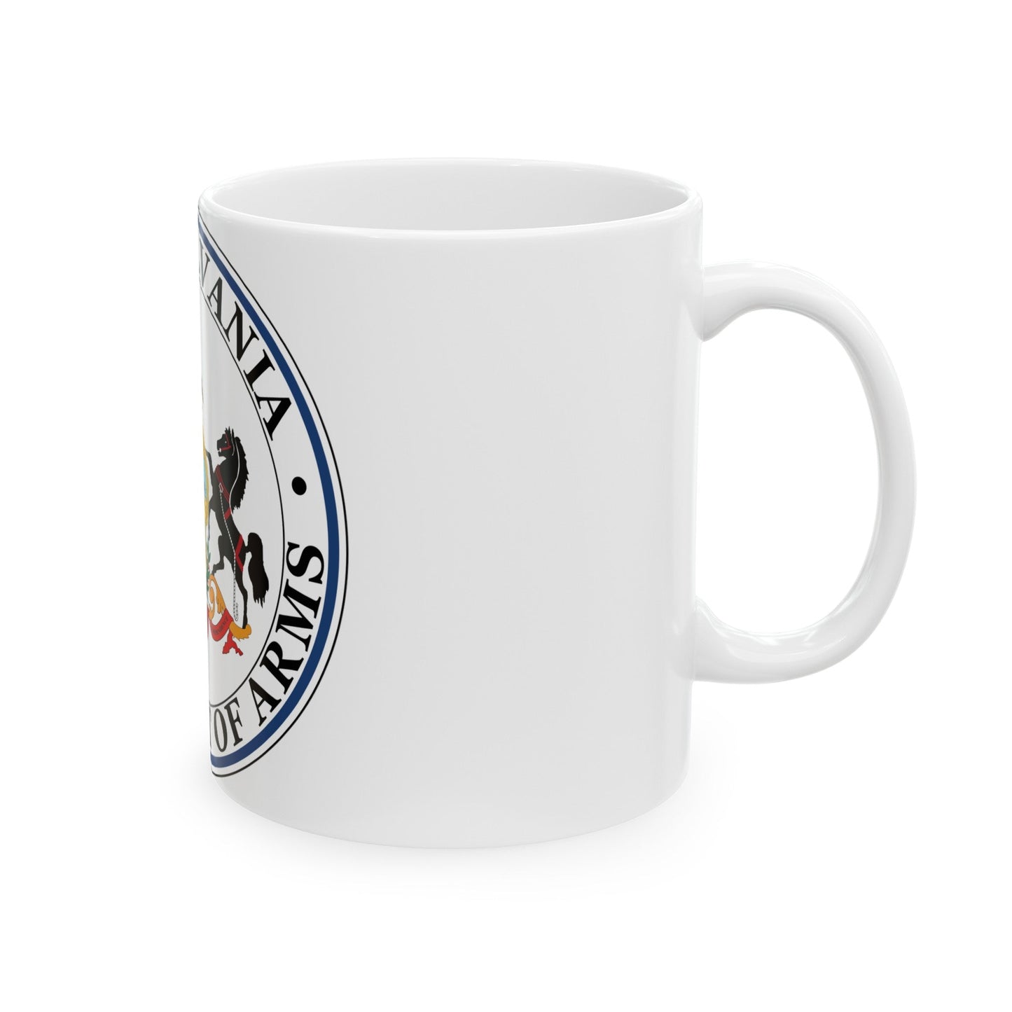 Coat of arms of Pennsylvania - White Coffee Mug-The Sticker Space