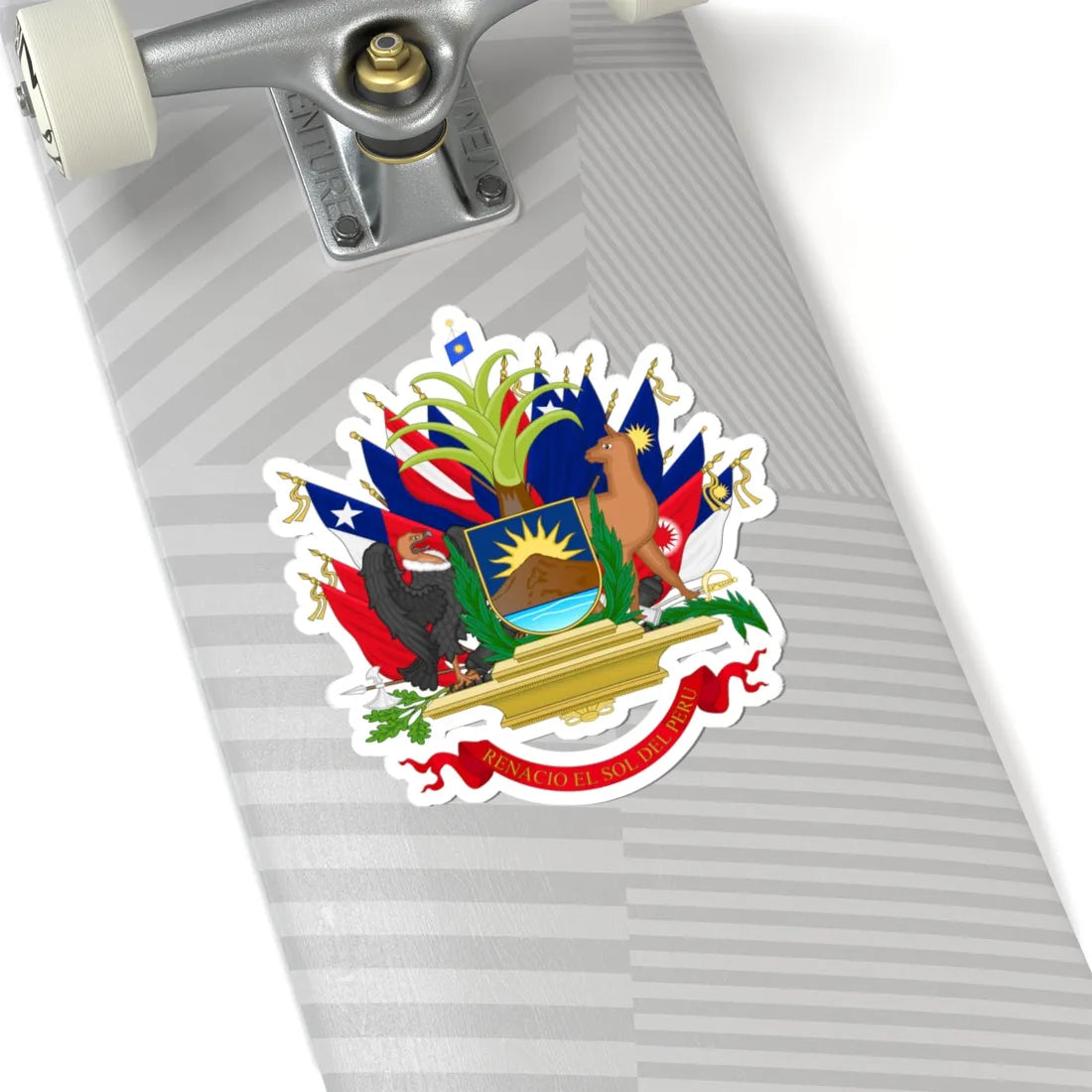 Coat of arms of Peru 1821-1825 (Peru) (Coat of Arms) STICKER Vinyl Kiss-Cut Decal - The Sticker Space